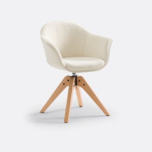 Draaibare bureaustoel in bouclé, Melona