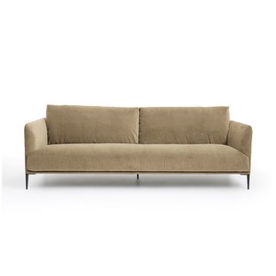 Zitbank in stonewashed fluweel, Oscar, ontwerp E. Gallina