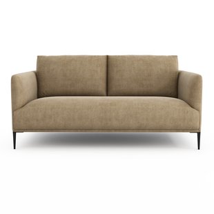 Compacte zitbank in stonewashed fluweel, Oscar, design E. Gallina