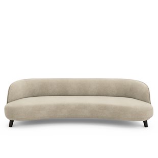 5-zits bank in linnen fluweel, Rosebury, ontwerp door Emmanuel Gallina