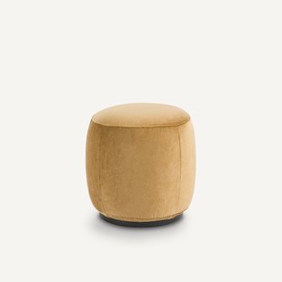 Voetenbank van linnen fluweel, Rosebury, ontwerp Emmanuel Gallina