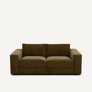 Compacte bank 3-zit in fluweel, Skander