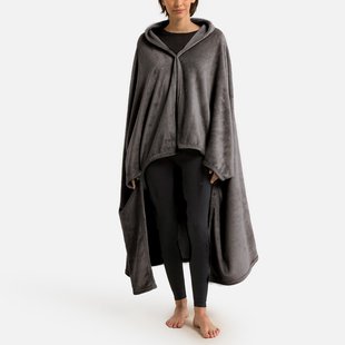 Fleece plaid met mouwen, recycled polyester, Javi