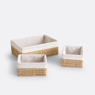 Set van 3 manden gemaakt van papieren touw, Papeli