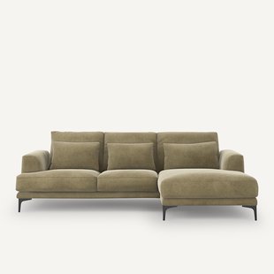 Rechtse hoekbank in linnenfluweel, Marsile