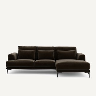 Rechtse hoekbank fluweel, Marsile