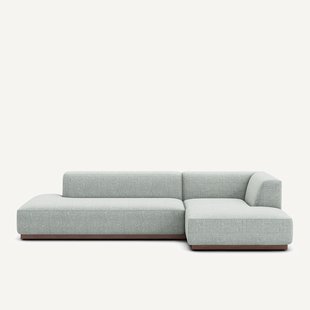 Rechtse hoekbank XL in gespikkelde stof, Jacopo