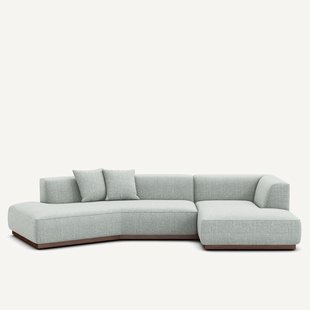 Rechtse open hoekbank in gespikkelde stof, Jacopo