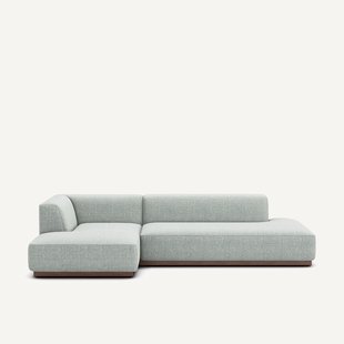 Linkse hoekbank XL in gespikkelde stof, Jacopo