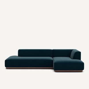 Rechter hoekbank XL in fluweel, Jacopo