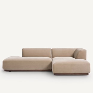 Rechter hoekbank XL in fluweel, Jacopo