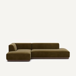 Linker hoekbank XL fluweel, Jacopo