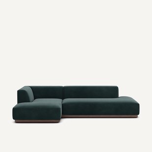 Linker hoekbank XL fluweel, Jacopo