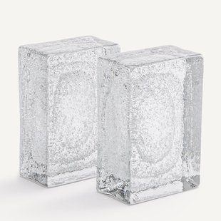 Set van 2 glazen boekensteunen, Diafani