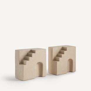 Set van 2 boekensteunen van aardewerk, Arenis