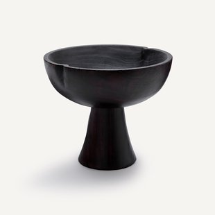 Schaal op voet van gebrand mahoniehout, Kuchoma