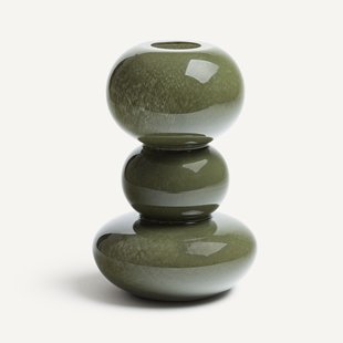 Handgeblazen glazen vaas H29,6 cm, Fysa