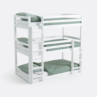 Stapelbed met 3 slaapzones en lattenbodems, Maysar