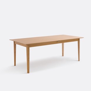 Uitschuifbare tafel 8-14 couverts in eiken fineer Tioga