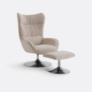 Draaibare fauteuil en voetensteun Oriana