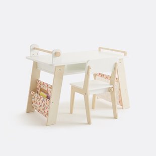 Bureau en stoelenset Bertille