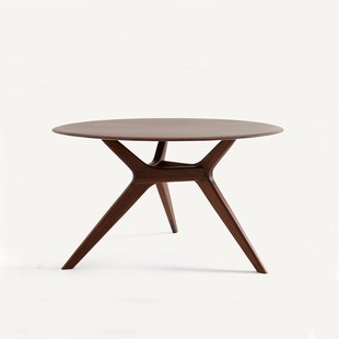 Ronde tafel in  massief notenhout, Maricielo