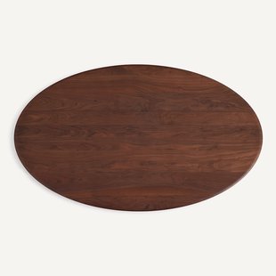 Ellipsvormig tafelblad in notenhout, L170 cm, Elipso