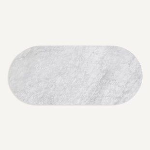 Ovalen tafelblad in marmer, L220 cm, Ovalo