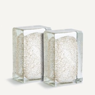 Set van 2 glazen boekensteunen, Diafani