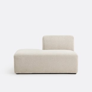 Verstelbare recamiere links, stof met structuur, Jasper