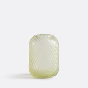 Vaas in geribbeld glas H13 cm, Azea