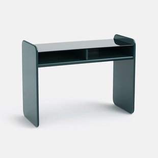 Bureau met blad van gerookt gehard glas Ericson