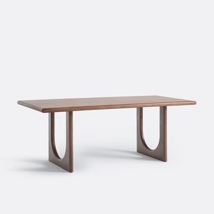 Eettafel van notenhoutfineer, 6 tot 8 personen, Douve