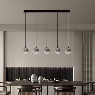 Nova Luce Orenda - hanglamp - 120 x 180 x 16 cm - 20W dimbare LED incl. - mat zwart en rokerig glas