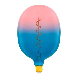 Daylight Italia Egg LED Lamp - Ø 17 x 26 cm - E27 - 4W dimbaar - 2300K - blauw & roos