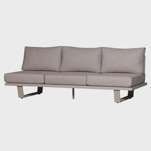 WOOOD 3-Zits Bank Bear - Aluminium - Zand - 80x210x87