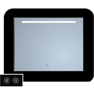 Spiegel Sanicare TuTTi 65 cm met LED 1 Horizontale Strook en Spiegelverwarming met Lijst Chroom