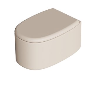 Wandcloset Salenzi Idilla 55 cm Keramiek Tornado Spoeling Mat Beige (excl. zitting)