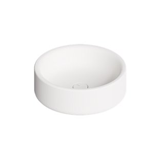 Waskom Salenzi Idilla 42 cm Rond Mat Wit (incl. plug)