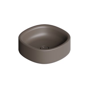 Waskom Salenzi Idilla 40 cm Deens Ovaal Mat Bruin (incl. plug)