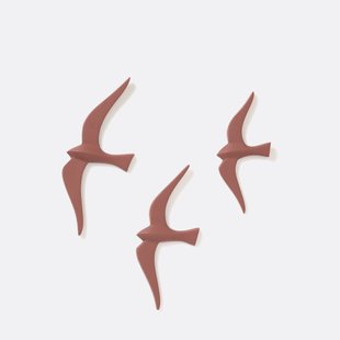 Set van 3 decoratieve vogels voor aan de wand, Tuga