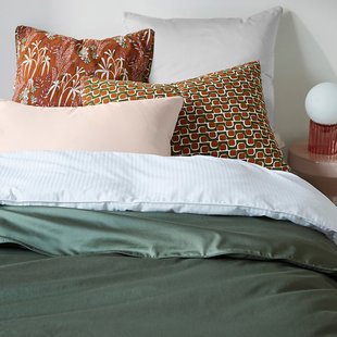 Dekbedovertrek in katoensatijn, Opale