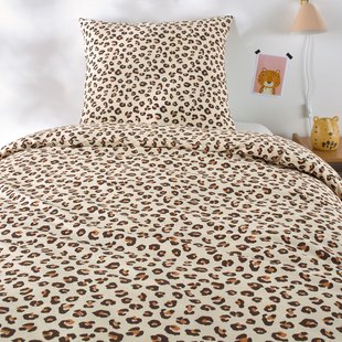 Katoenen bedset voor kinderen, vierkante kussensloop, Leopold