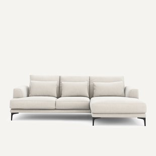 Hoekbank rechts van chenille fluweel, Marsile