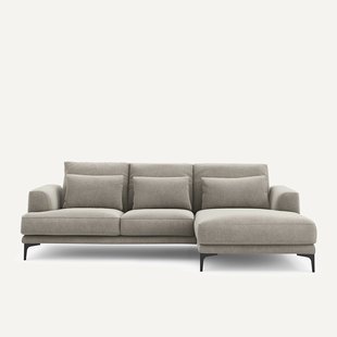 Hoekbank rechts van chenille fluweel, Marsile