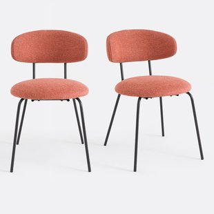 Set van 2 stoffen stoelen, Clarvia