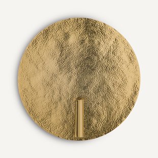 Wandkandelaarvaas, rond, messing, Lunou