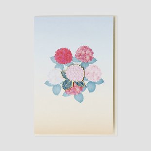 Wenskaart met hortensia's