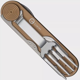 Civivi Partake C24032C-2, Stainless Steel, Brown Aluminum, outdoorbestek