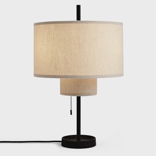 Tafellamp Margin, beige, textiel,  Ø 36 cm, E27 New Works - Woonkamer - Designer - Stof - Meerdere lampen